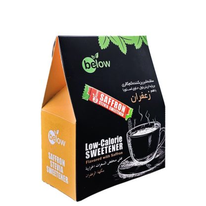 شیرین کننده اریتریتول و استویا زعفران بسته 50 عددی ساشه ای